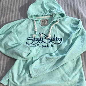 Stay salty vintage 69 hoodie teal
